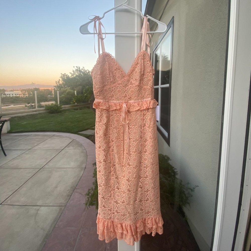 MAJORELLE - Peach Ellington Midi Dress (S) - Picture 5 of 6